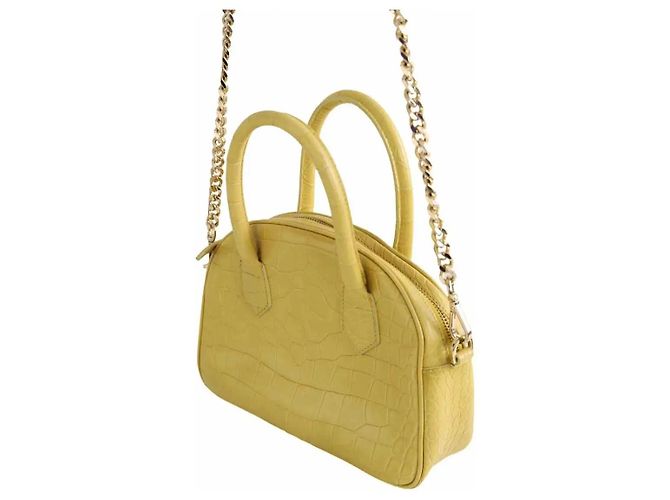 Borsa a mano in pelle gialla The Kooples - vista 2