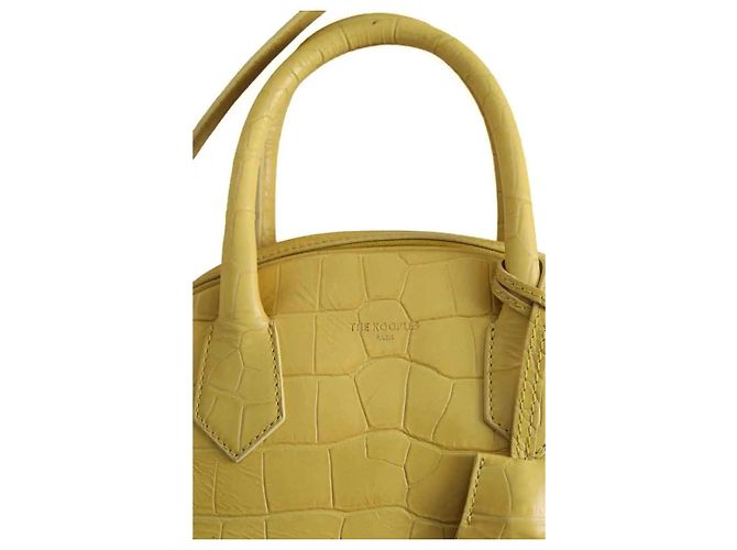 Borsa a mano in pelle gialla The Kooples - vista 4