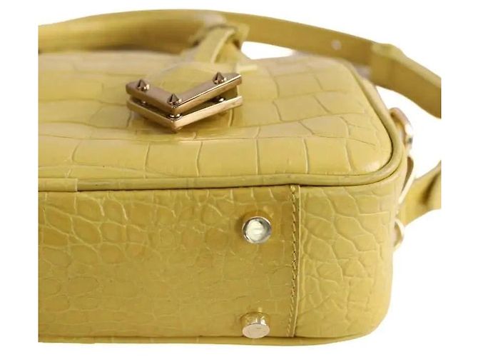 Borsa a mano in pelle gialla The Kooples - vista 5