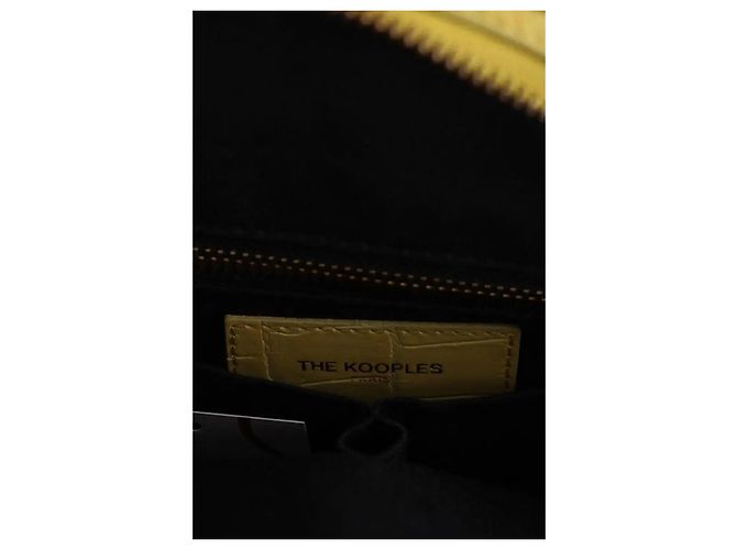Borsa a mano in pelle gialla The Kooples - vista 6