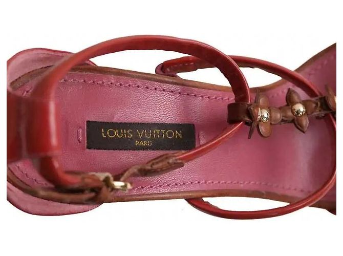 Décolleté Louis Vuitton in pelle rossa - vista 5