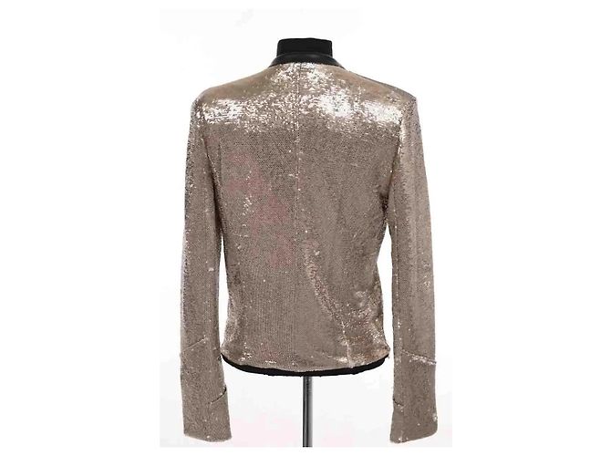 Maje gold sequin jacket - view 4