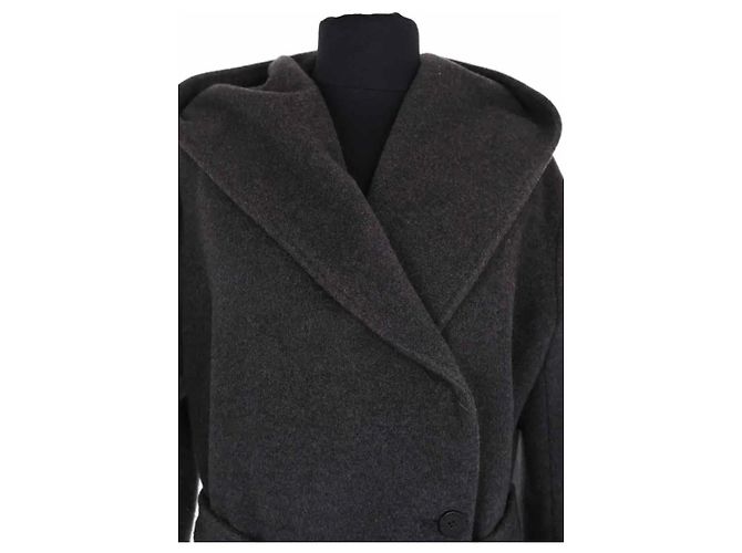 Gerard Darel Grey Wool Coat - view 2