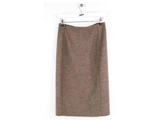 Falda de lana Bottega Veneta camel - vista 2