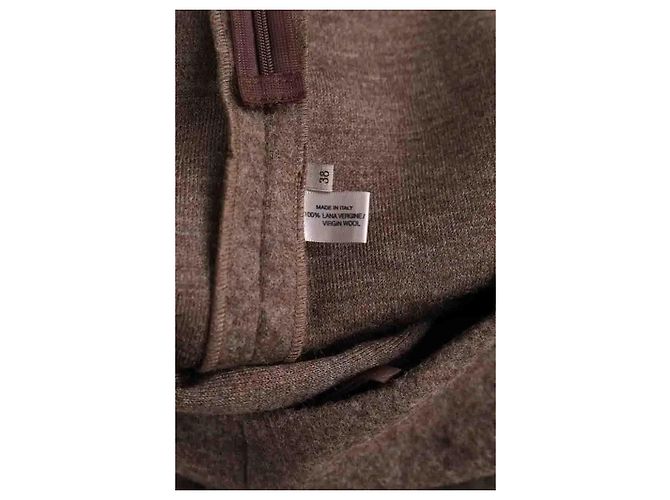 Falda de lana Bottega Veneta camel - vista 4