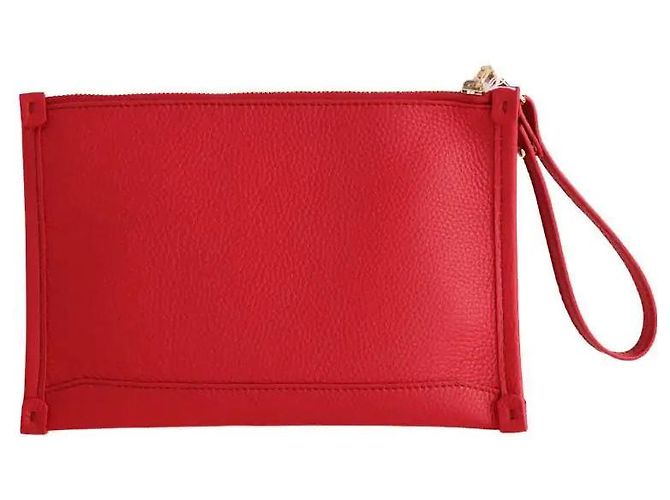 Pochette Lancel in pelle rossa - vista 4