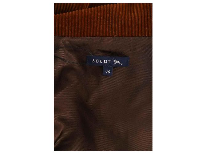 Chaqueta Soeur de algodón marrón - vista 5