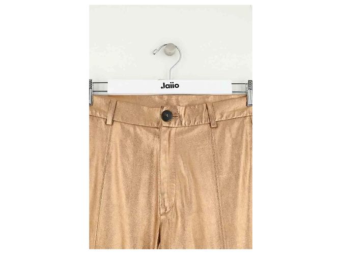 Autre Marque Pantalones rectos dorados - vista 2