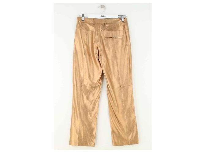 Autre Marque Pantalones rectos dorados - vista 3
