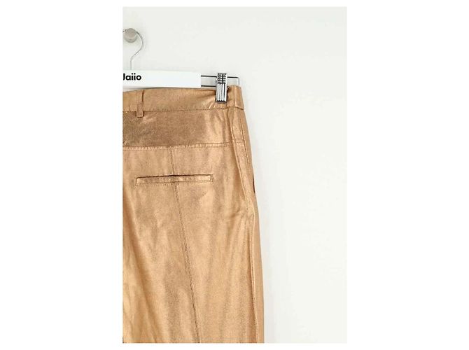 Autre Marque Pantalones rectos dorados - vista 4