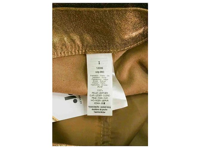 Autre Marque Pantalones rectos dorados - vista 6