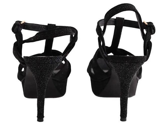 Autre Marque Décolleté Saint Laurent in pelle nera - vista 2
