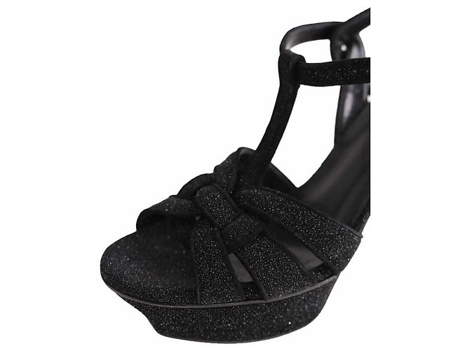Autre Marque Décolleté Saint Laurent in pelle nera - vista 5
