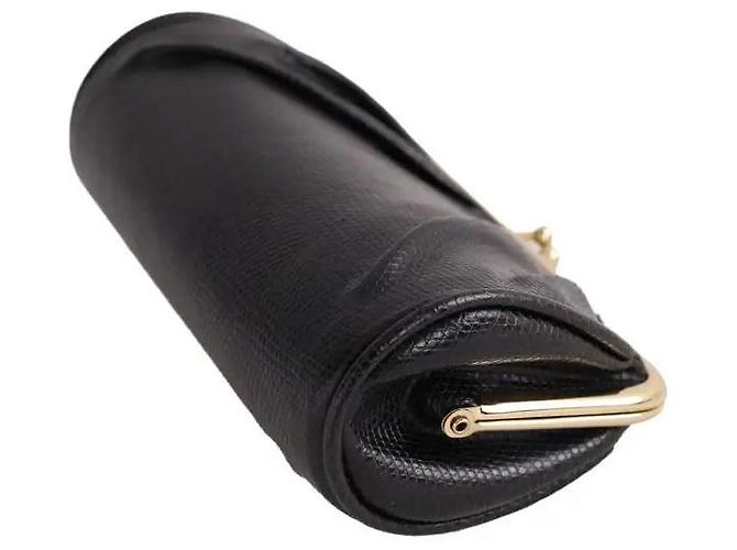 Pochette Emmanuelle Khanh in pelle nera - vista 4