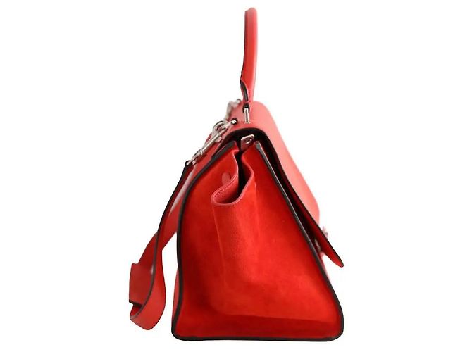 Trapèze Céline Trapeze Leder Tasche orange - Ansicht 3