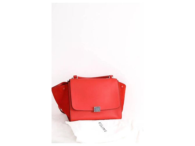 Trapèze Céline Trapeze Leder Tasche orange - Ansicht 6