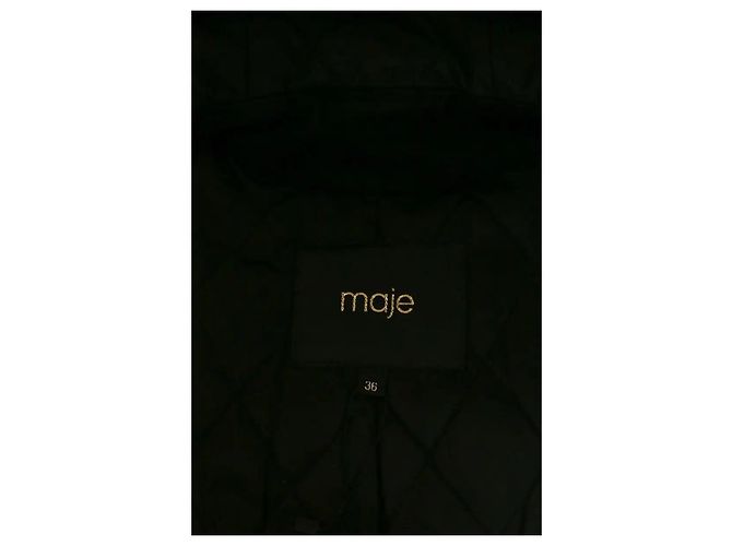 Abrigo Maje de piel negro - vista 5