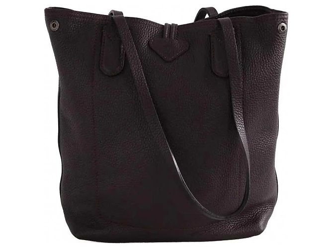 Borsa a tracolla Longchamp in pelle marrone - vista 3