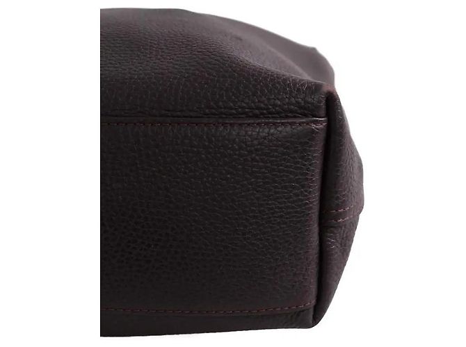 Borsa a tracolla Longchamp in pelle marrone - vista 4