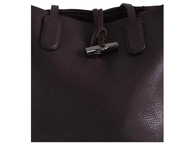 Borsa a tracolla Longchamp in pelle marrone - vista 5