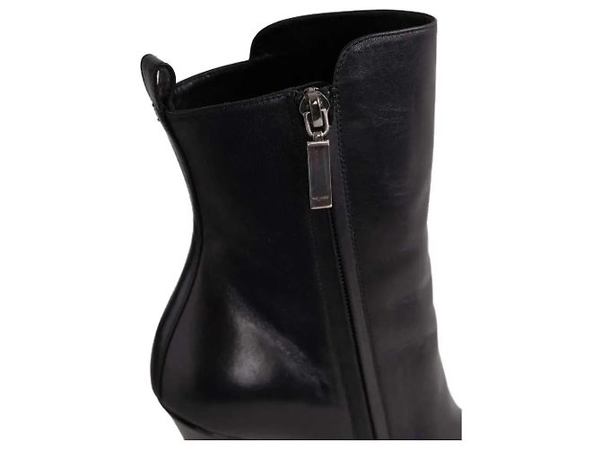 Autre Marque Botas Saint Laurent de cuero negro - vista 5