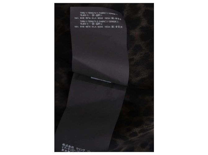 Autre Marque Vestido Saint Laurent de seda marrón - vista 6