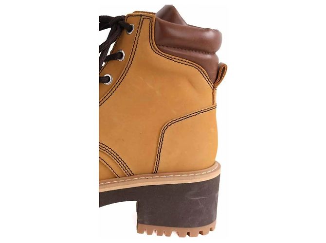 Maje Schnürstiefel aus Leder camel - Ansicht 5