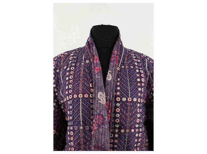 Kimono Isabel Marant de algodón violeta - vista 2