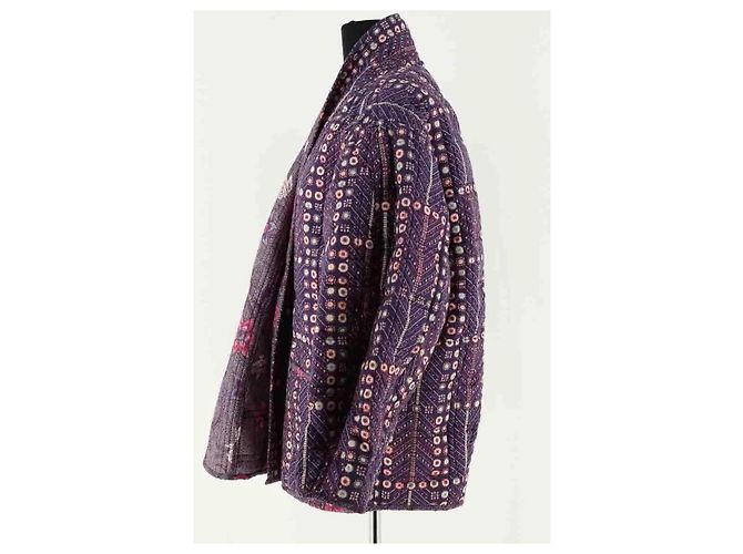Kimono Isabel Marant de algodón violeta - vista 3