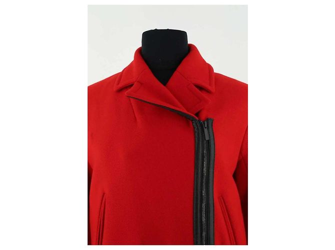 Gerard Darel red wool coat - view 2
