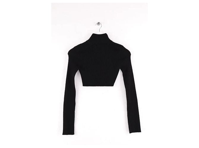 Top negro de viscosa Courreges XS - vista 3