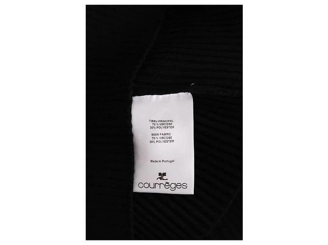 Top negro de viscosa Courreges XS - vista 5