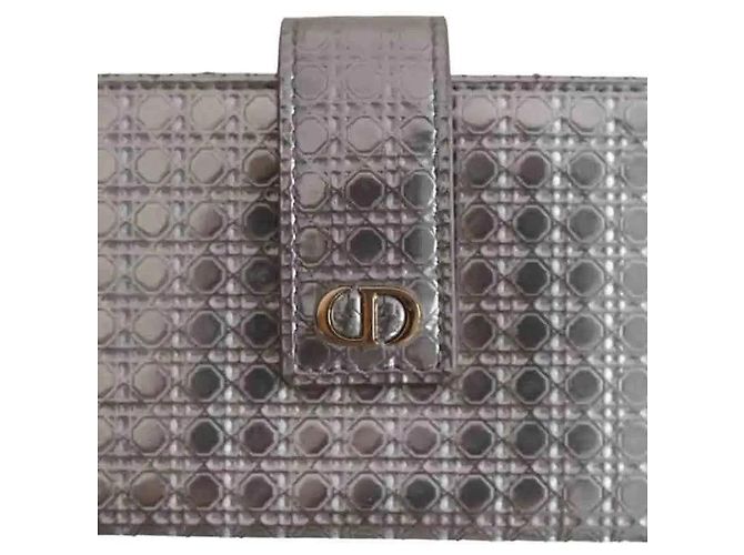 Tarjetero Dior de cuero plateado - vista 2