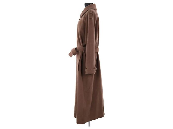 Abrigo de lana marrón Burberry - vista 4