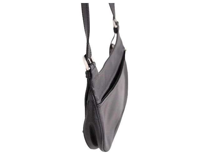 Borsa a tracolla Longchamp in pelle nera - vista 3