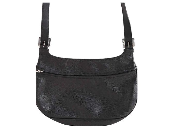 Borsa a tracolla Longchamp in pelle nera - vista 4