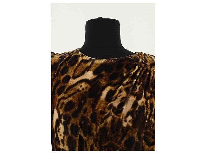 Vestido dorado de viscosa Isabel Marant - vista 2
