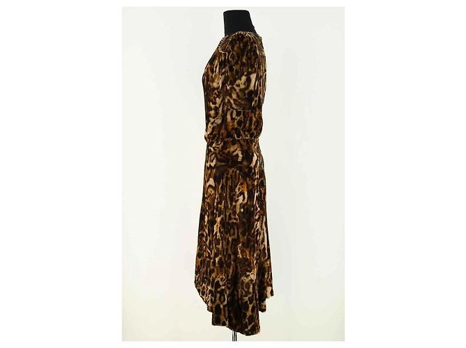 Vestido dorado de viscosa Isabel Marant - vista 3
