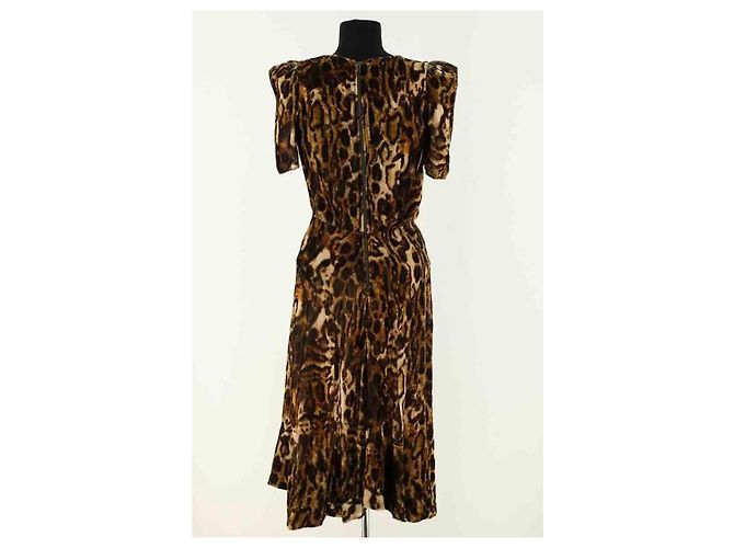 Vestido dorado de viscosa Isabel Marant - vista 4
