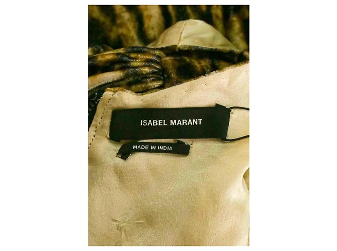 Vestido dorado de viscosa Isabel Marant - vista 5