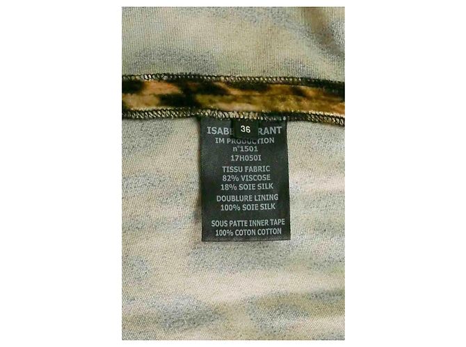 Vestido dorado de viscosa Isabel Marant - vista 6