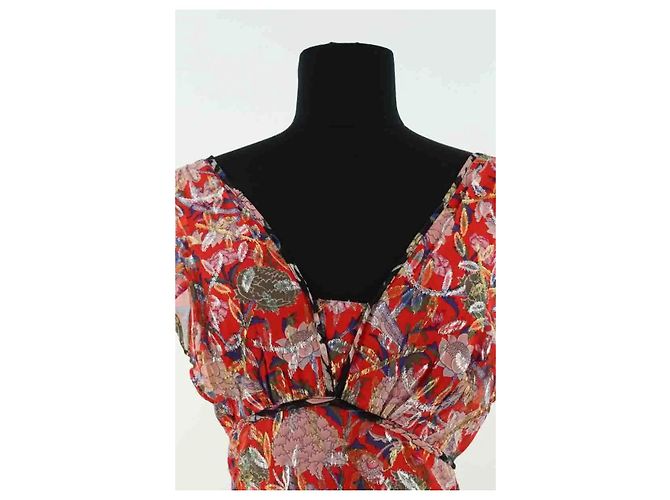Ba&Sh Rotes Seidenkleid - Ansicht 2