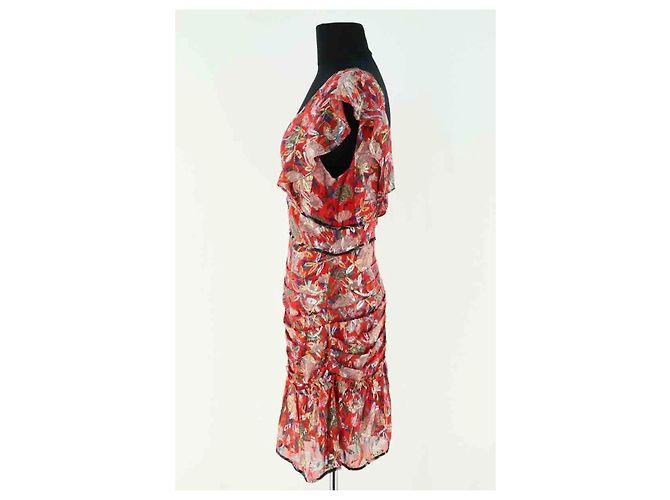 Ba&Sh Rotes Seidenkleid - Ansicht 3