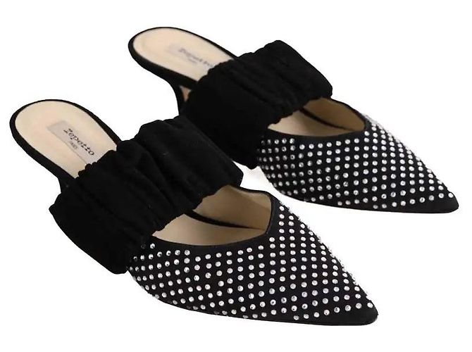Tacchi Repetto in camoscio nero - vista 3