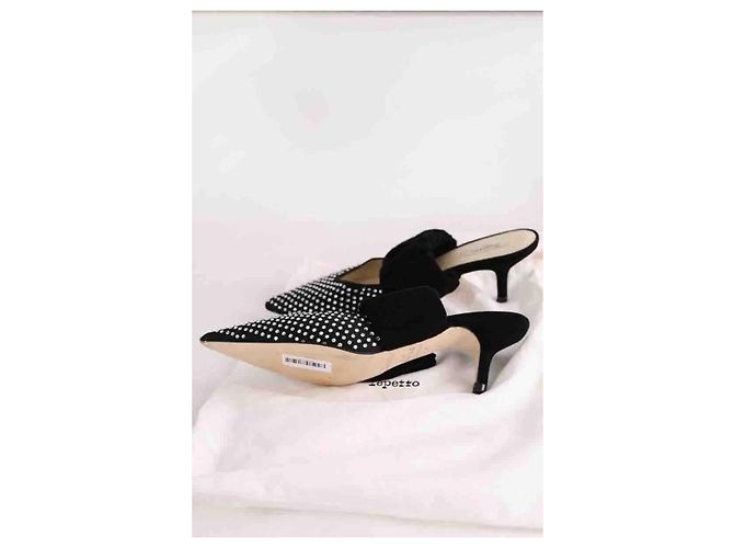 Tacchi Repetto in camoscio nero - vista 6