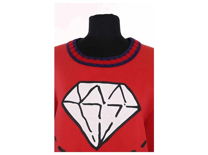 Sudadera roja de algodón Gucci - vista 2
