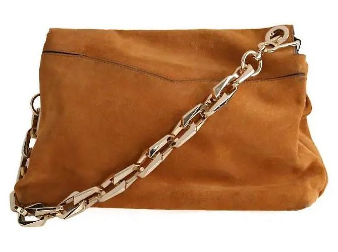 Borsa a tracolla Sandro in pelle camel - vista 3