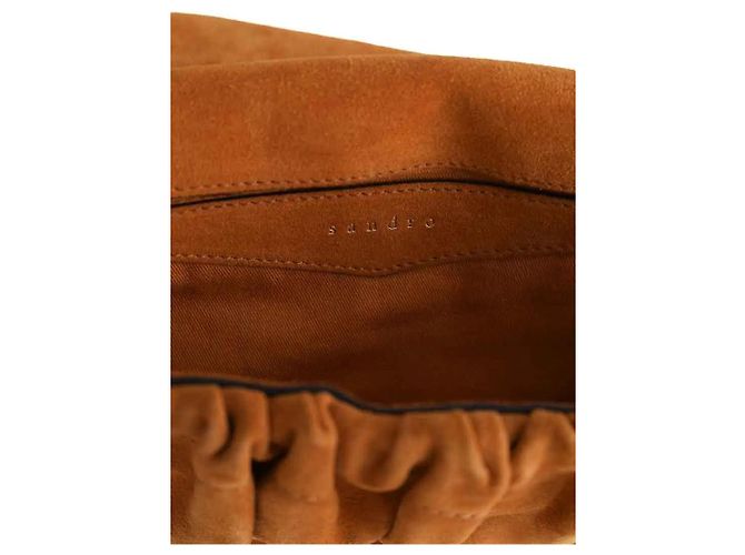 Borsa a tracolla Sandro in pelle camel - vista 6