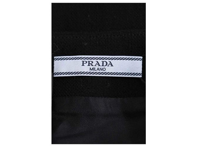 Minifalda de lana negra Prada - vista 5