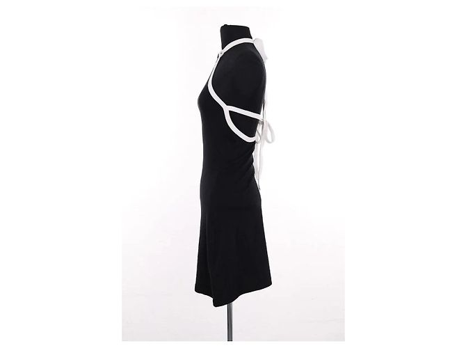 Vestido Courreges de algodón negro - vista 3
